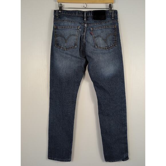 Vintage Levi's Skinny Jeans Men's 32x32 Blue Denim Bleached Distressed Stretch - Picture 4 of 16